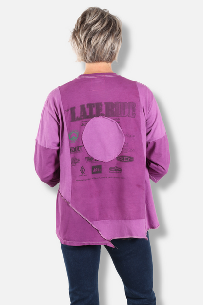 Triangle Floral Tee - Purple #2