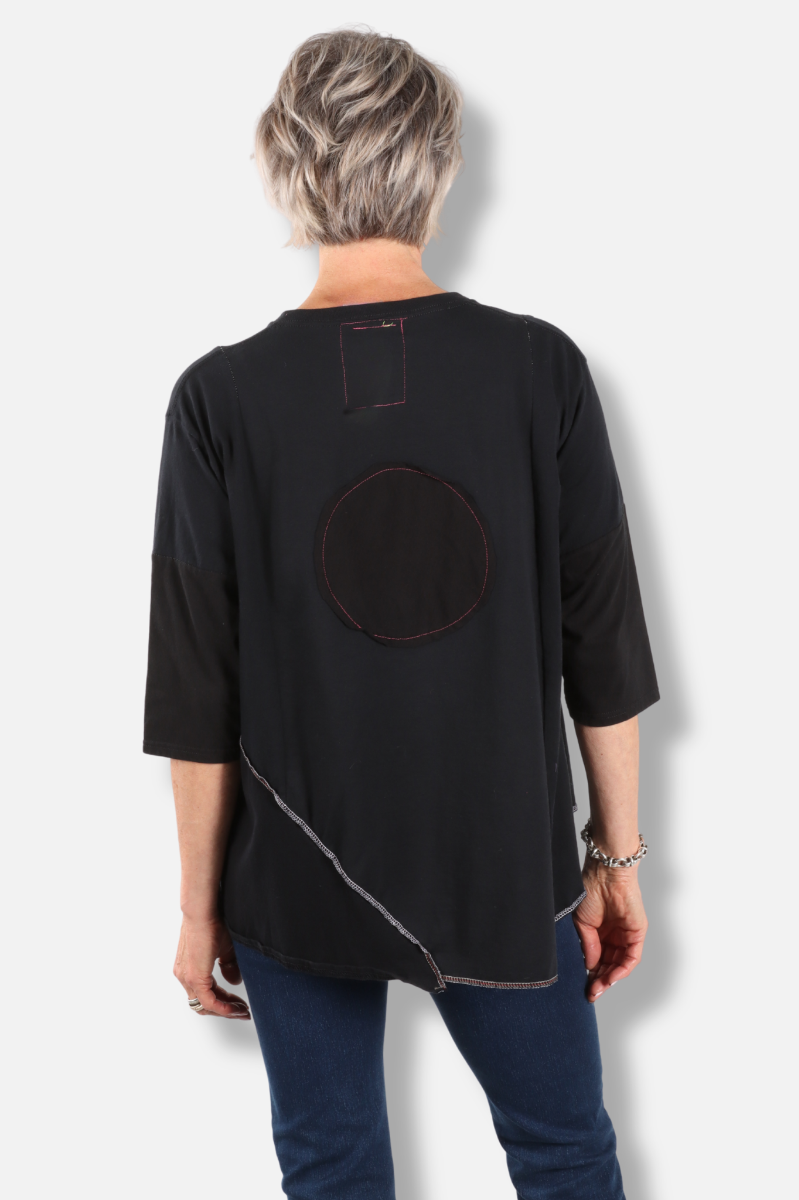 Triangle Floral Tee - Black #3