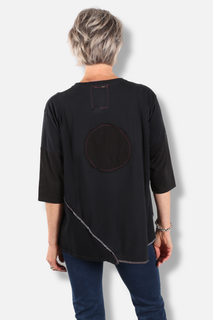 Triangle Floral Tee - Black #3