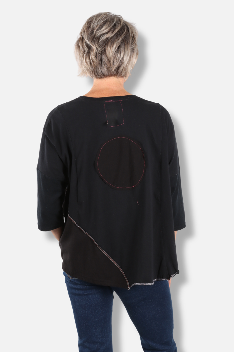 Triangle Floral Tee - Black #4