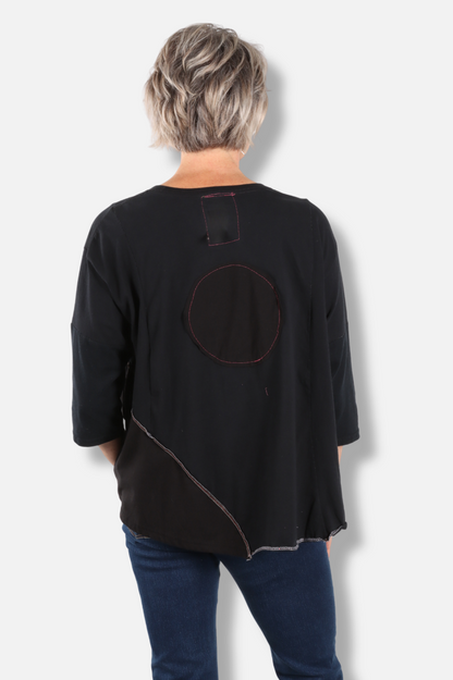 Triangle Floral Tee - Black #4