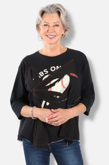 Triangle Floral Tee - Black #4