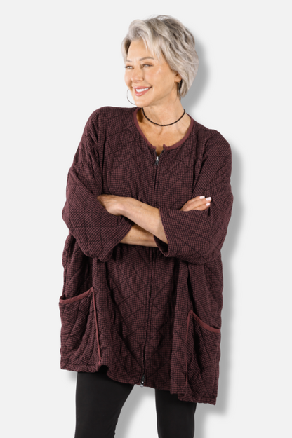 Osize Zip Jacket - Cinnabark