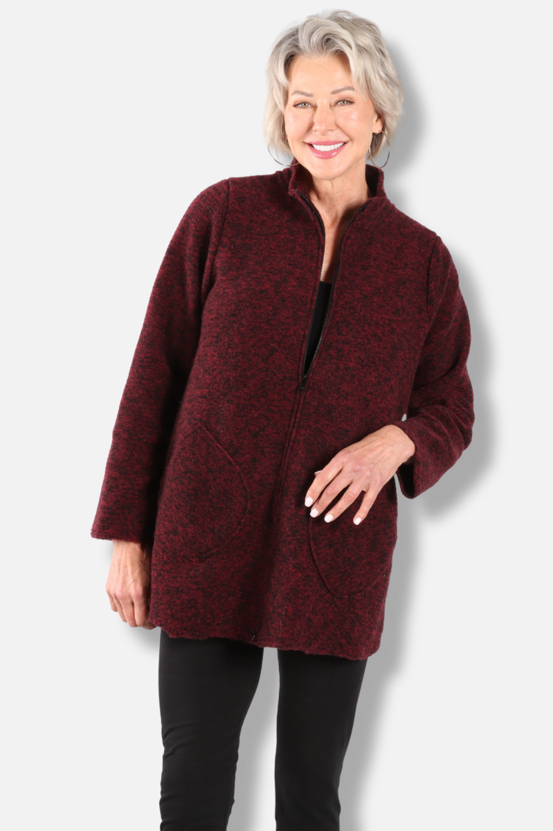 Zip Swing Jacket - Maraschino