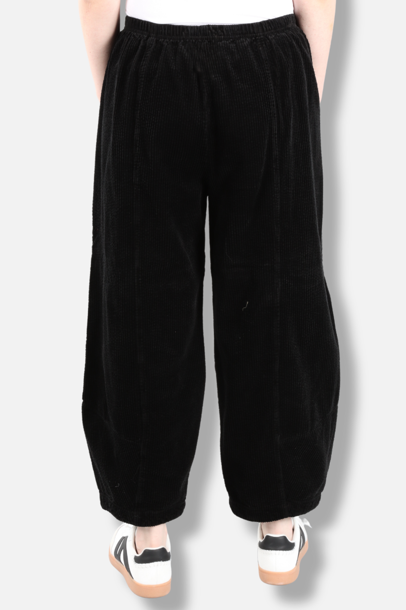 Corduroy Lantern Pant - Black 