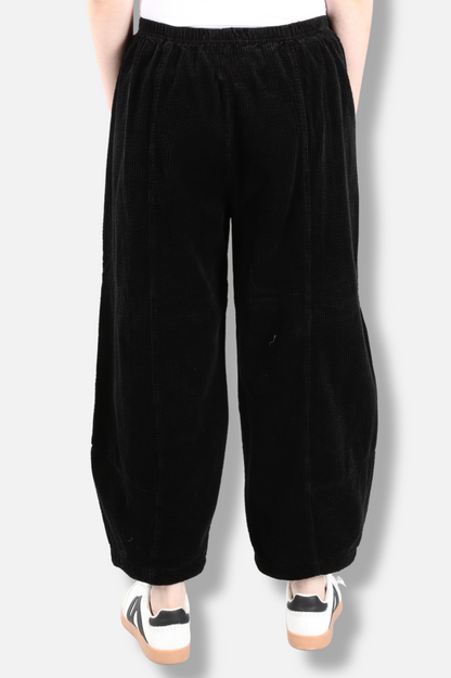 Corduroy Lantern Pant - Black 