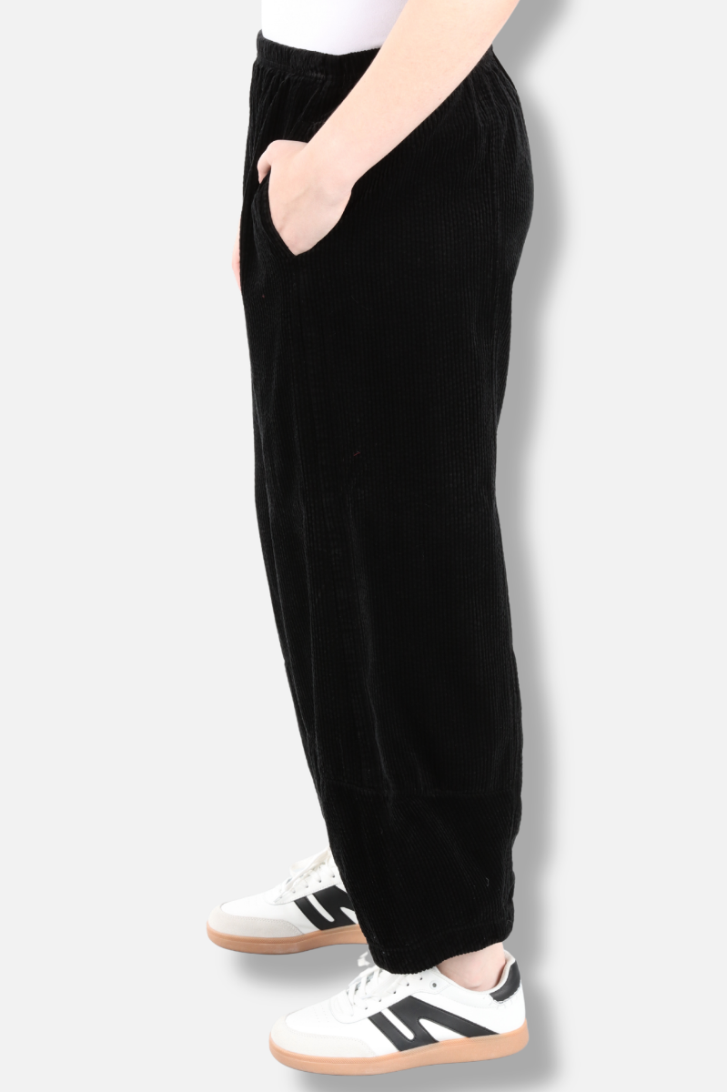 Corduroy Lantern Pant - Black 