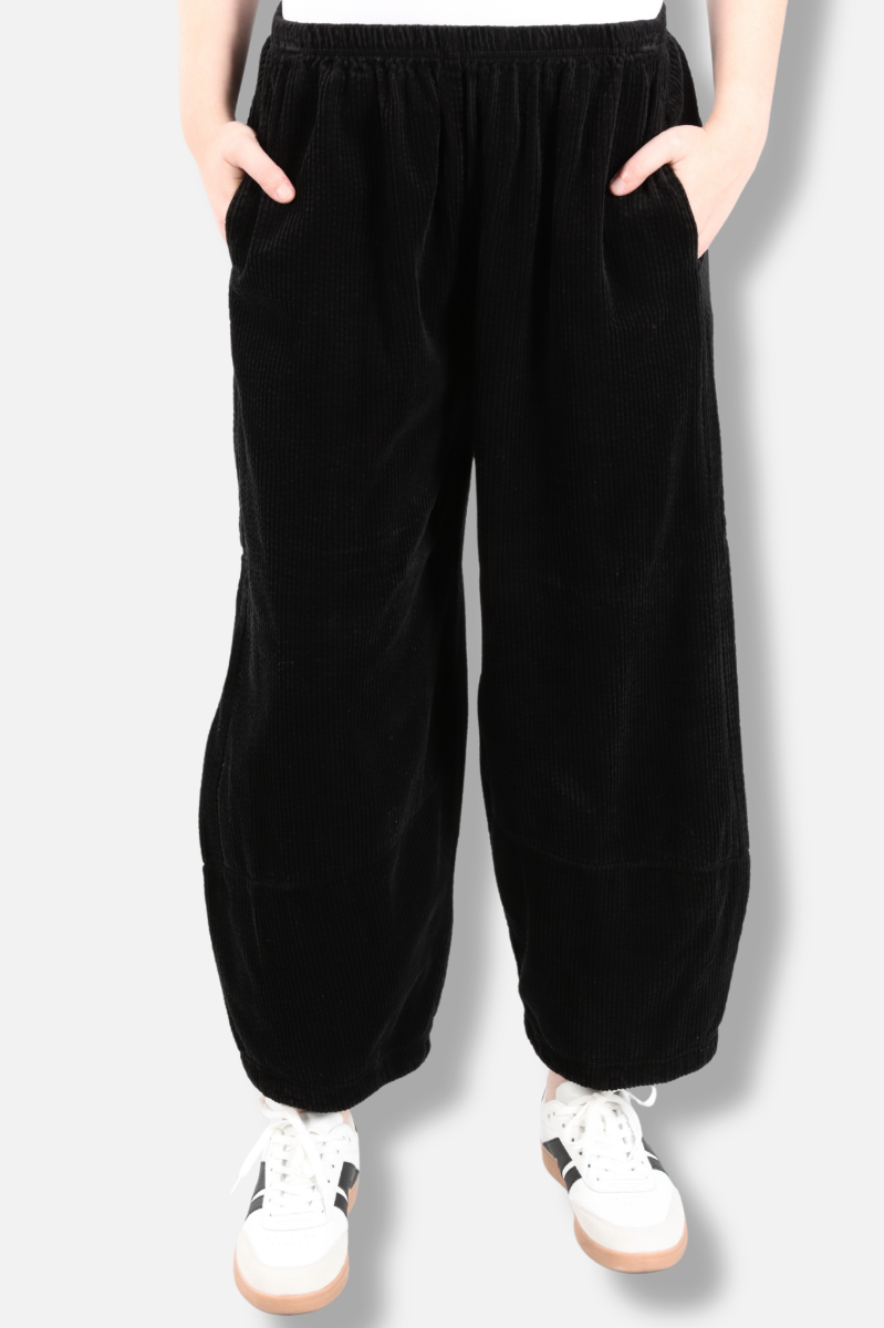 Corduroy Lantern Pant - Black 
