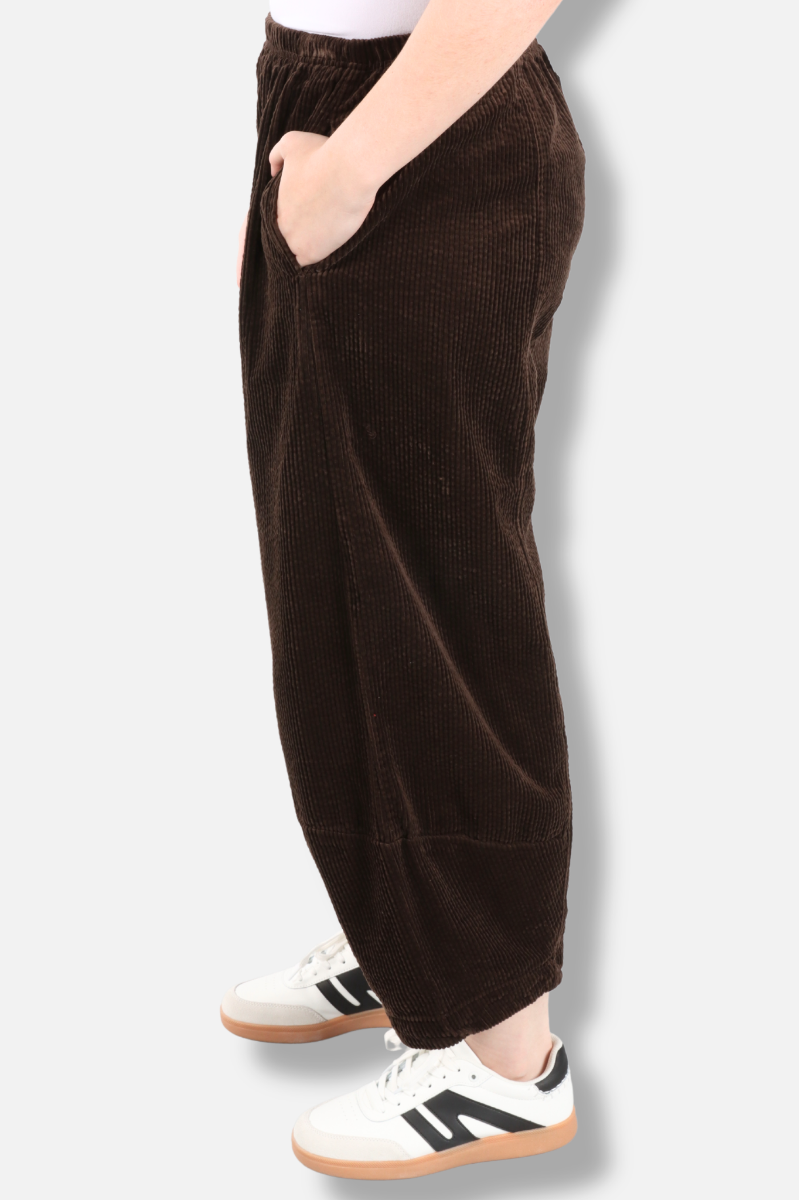 Corduroy Lantern Pant - Chocolate