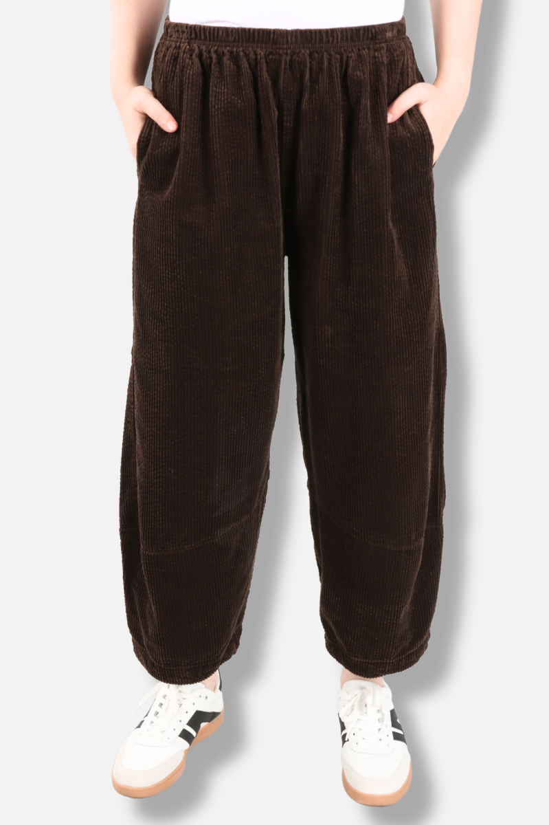 Corduroy Lantern Pant - Chocolate