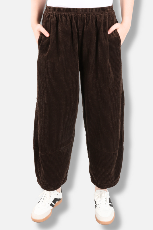 Corduroy Lantern Pant - Chocolate
