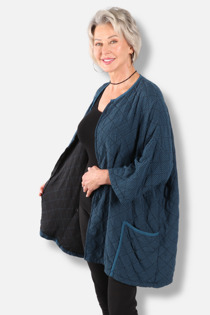Osize Zip Jacket - Peacock