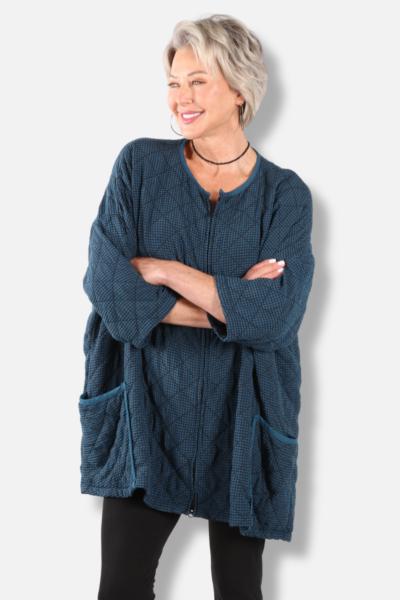 Osize Zip Jacket - Peacock