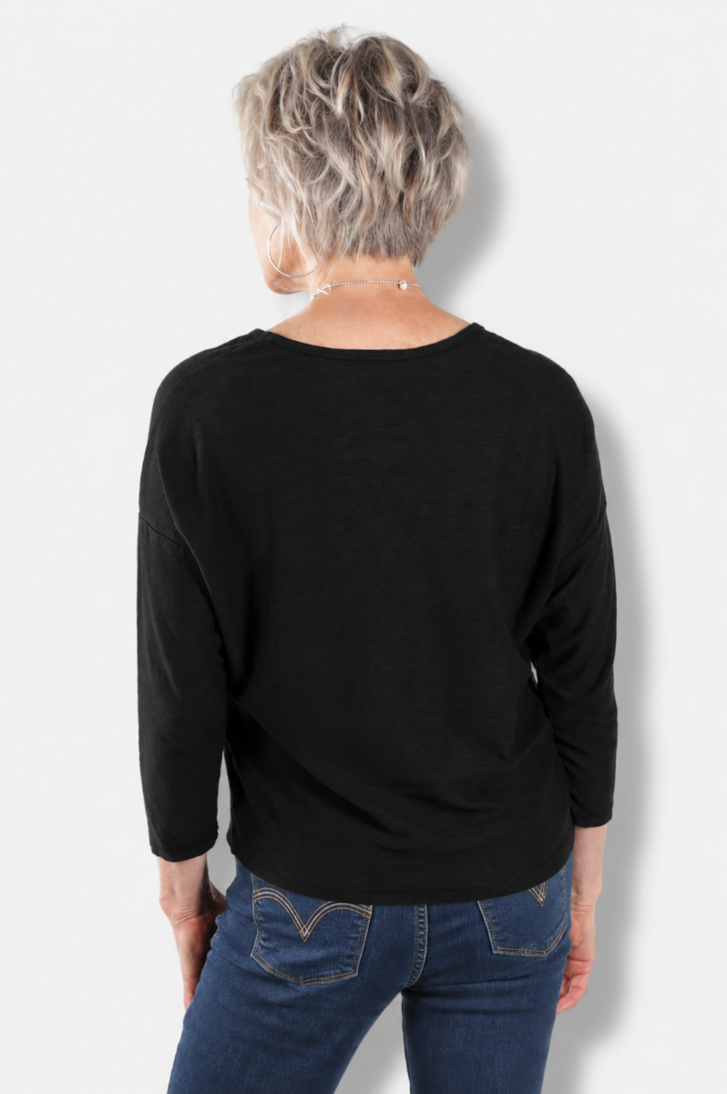 Boxy Pocket Tee - Black