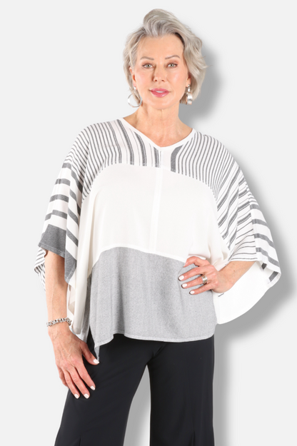 Contrast Top - White Combo