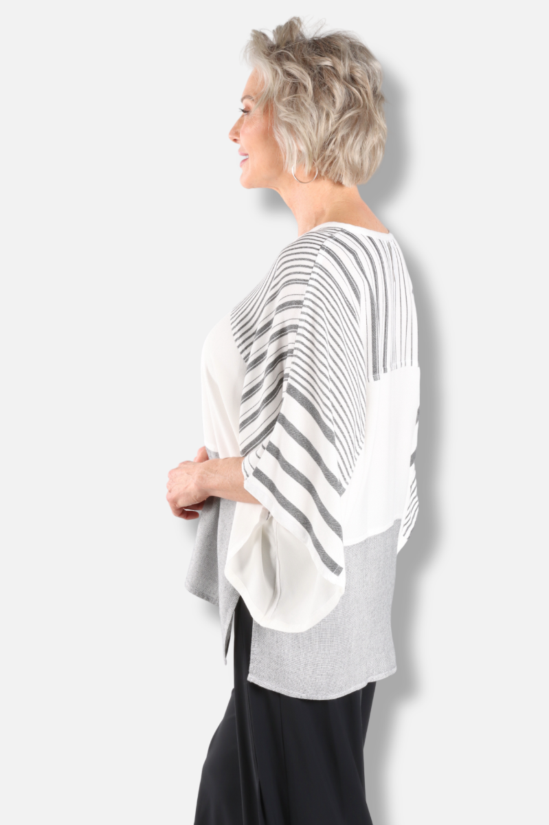 Contrast Top - White Combo