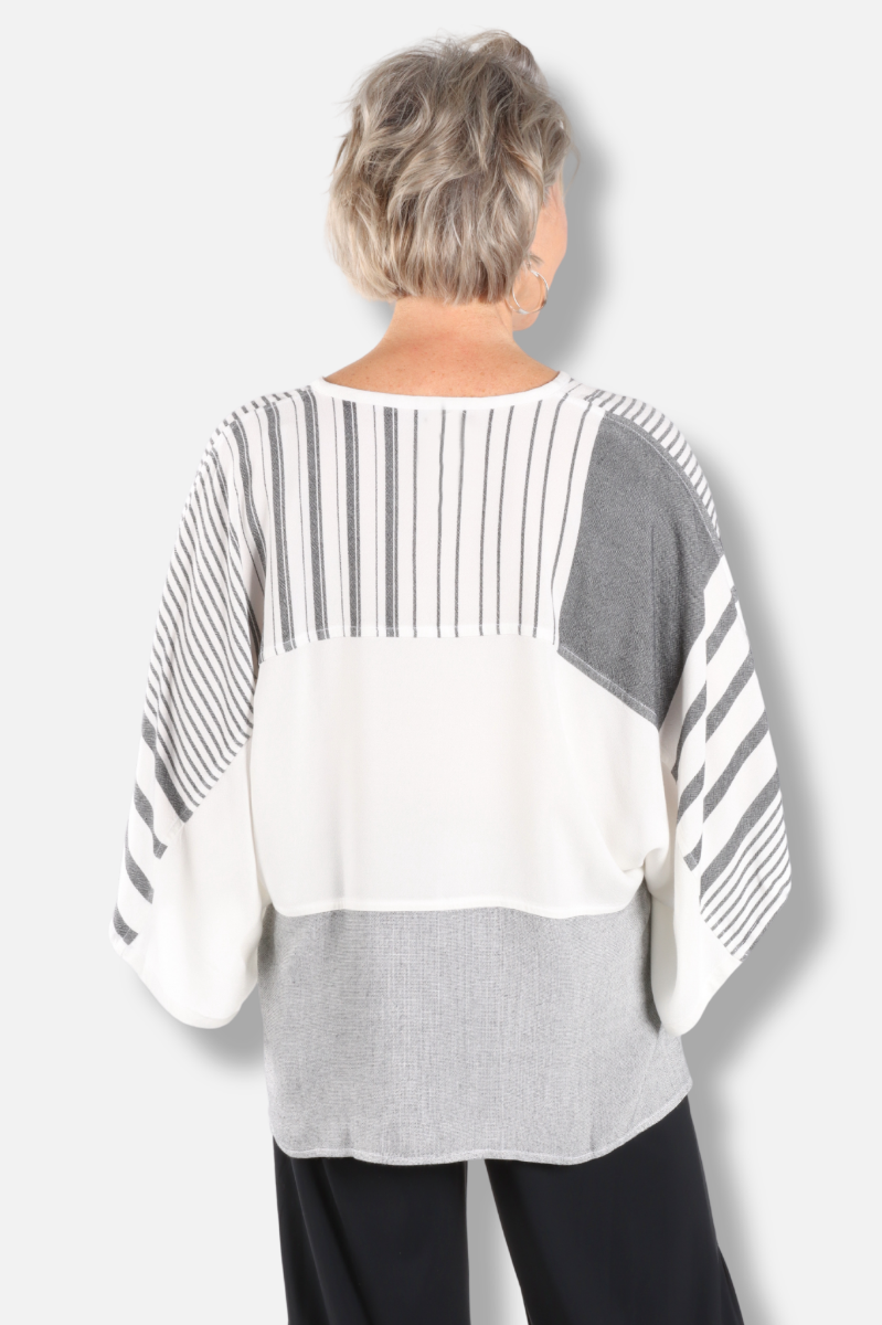 Contrast Top - White Combo
