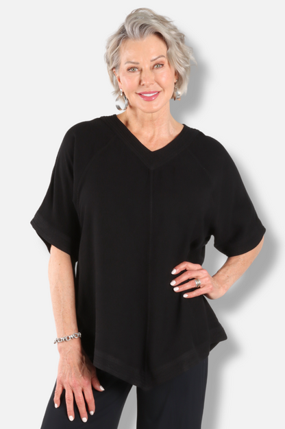 Banded Hem Top - Black