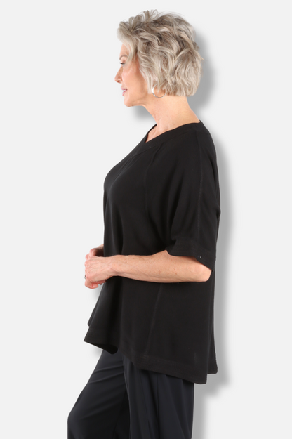 Banded Hem Top - Black