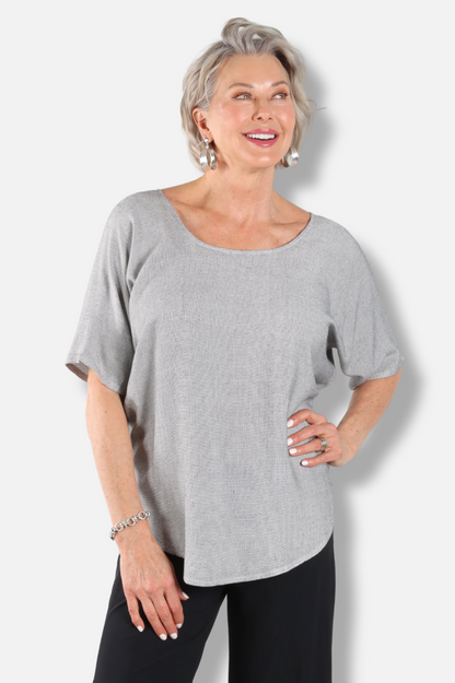 Scoop Neck Top - Black & White