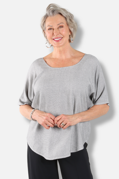 Scoop Neck Top - Black & White