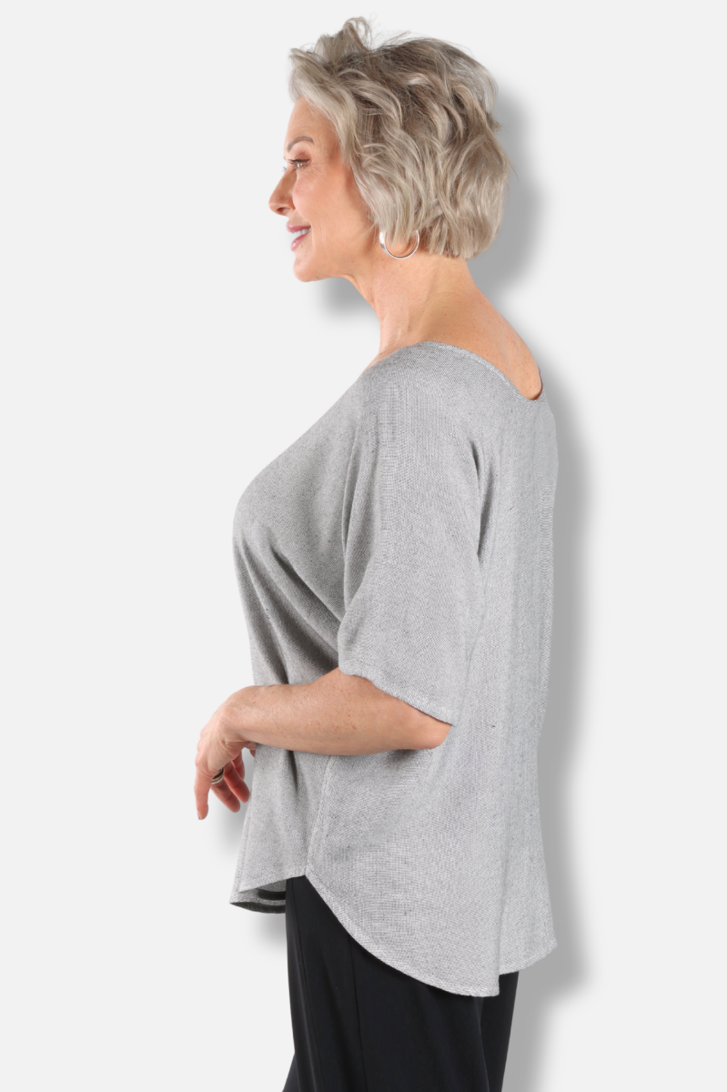Scoop Neck Top - Black & White