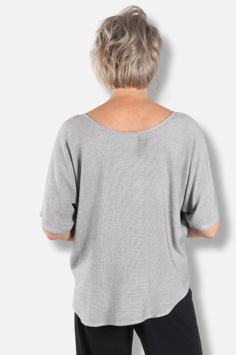 Scoop Neck Top - Black & White