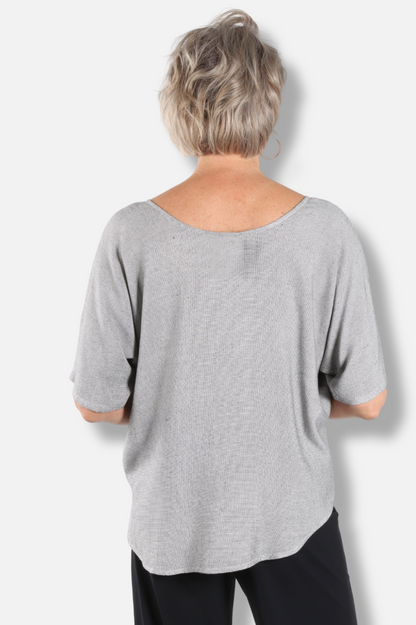Scoop Neck Top - Black & White