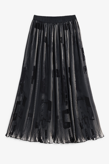 Newspaper Midi Skirt - Black
