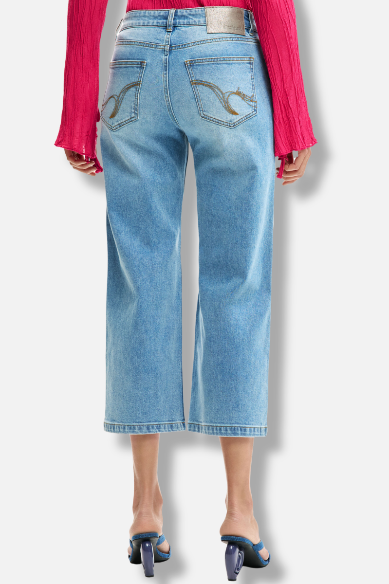 Crochet Patch Jeans - Denim