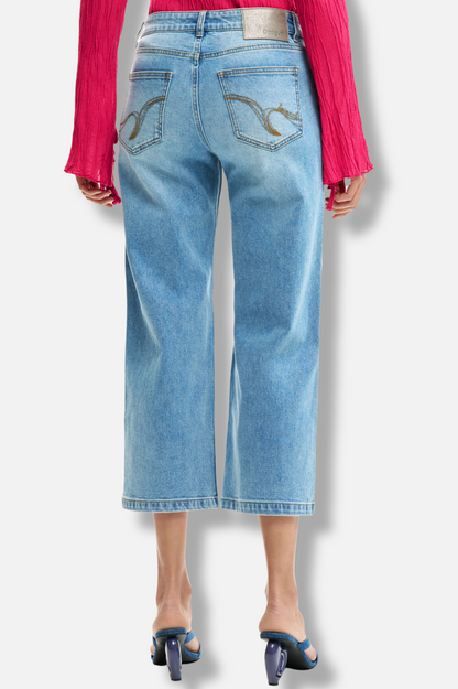 Crochet Patch Jeans - Denim