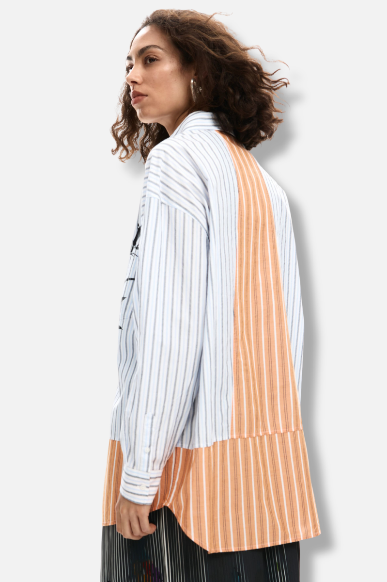 Long Stripe Shirt - Blue
