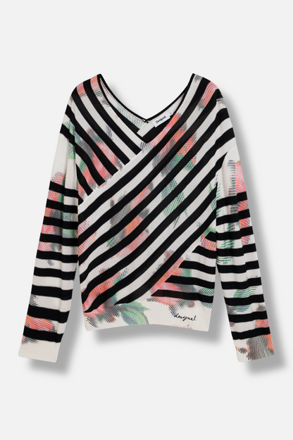 Fine Wrap Sweater - Black