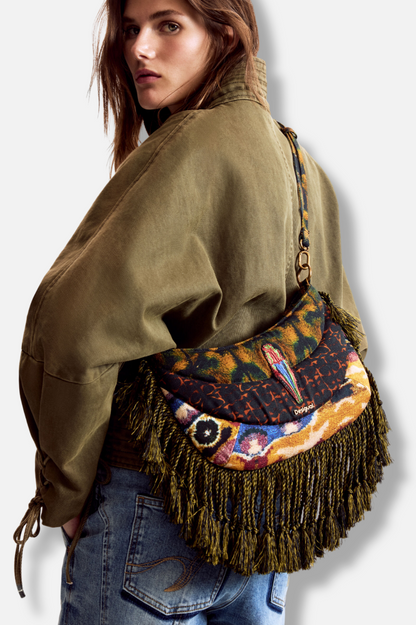 Fringe Bag - Olive Multi