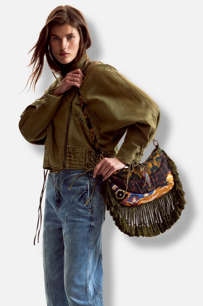 Fringe Bag - Olive Multi