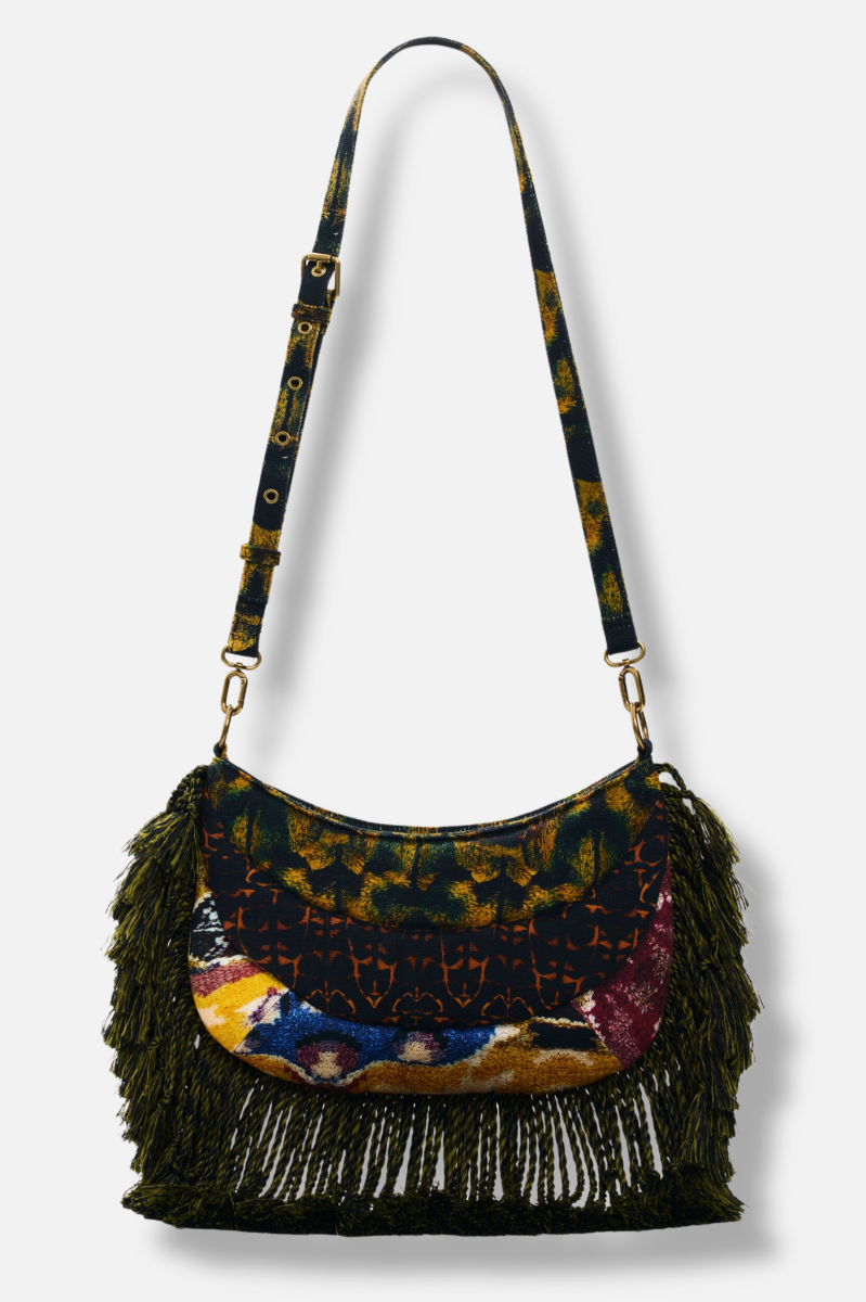 Fringe Bag - Olive Multi