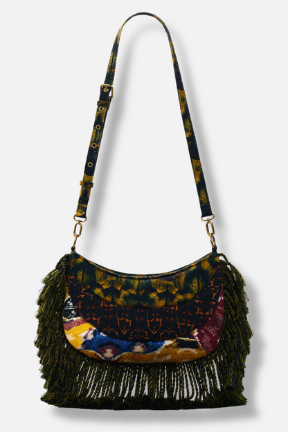 Fringe Bag - Olive Multi