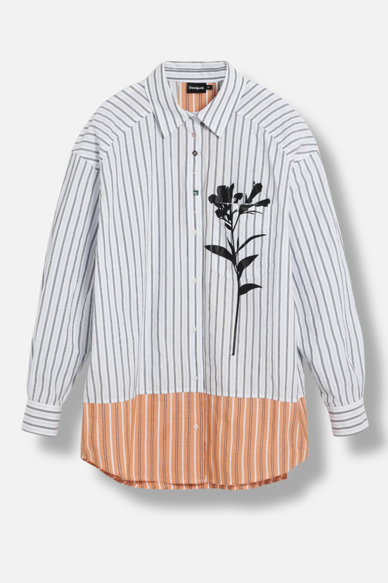 Long Stripe Shirt - Blue