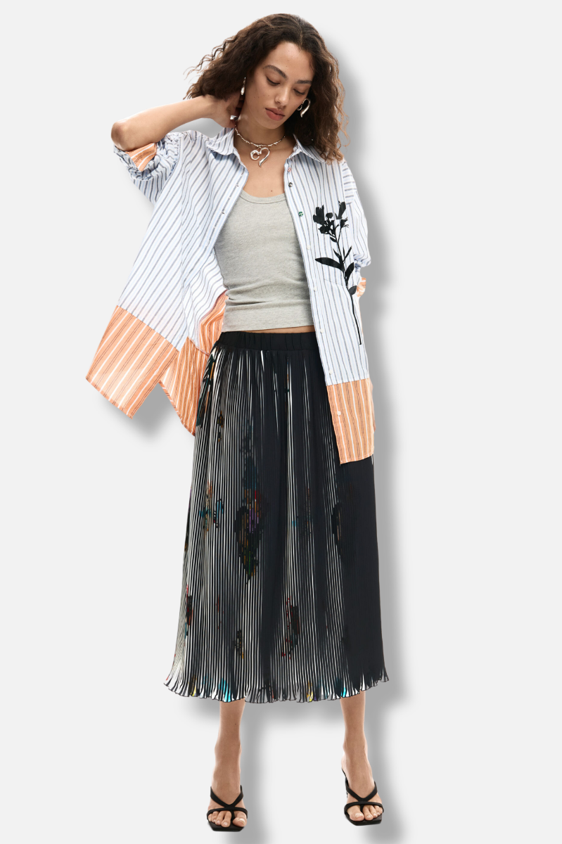 Long Stripe Shirt - Blue