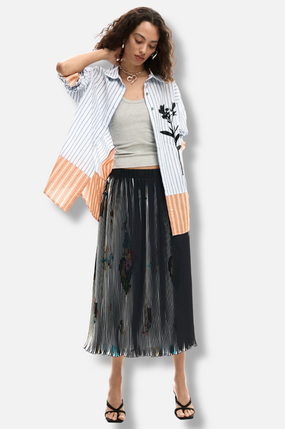 Long Stripe Shirt - Blue