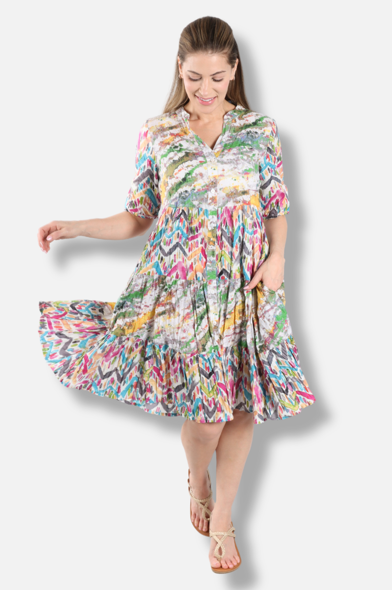 July Dress - Mixed Print