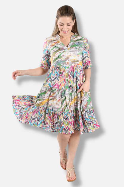July Dress - Mixed Print