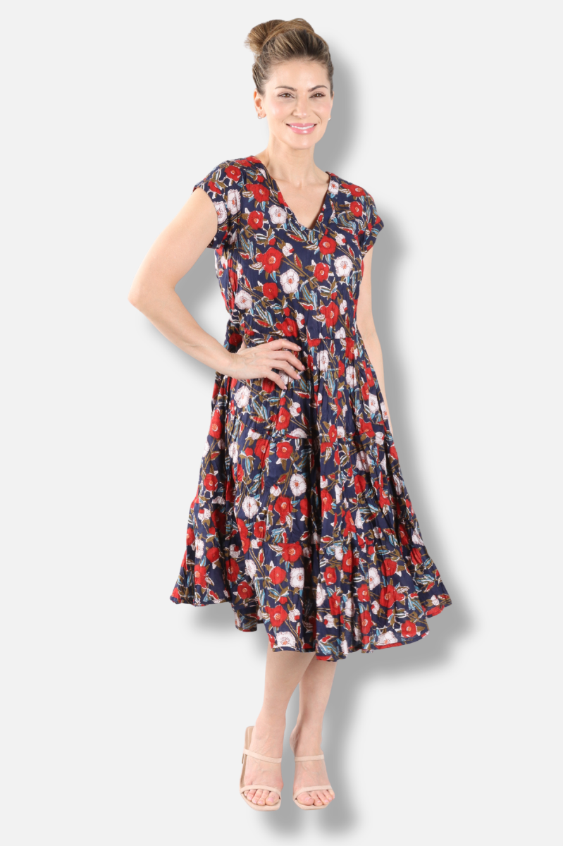 Jalen Dress - Red & Blue