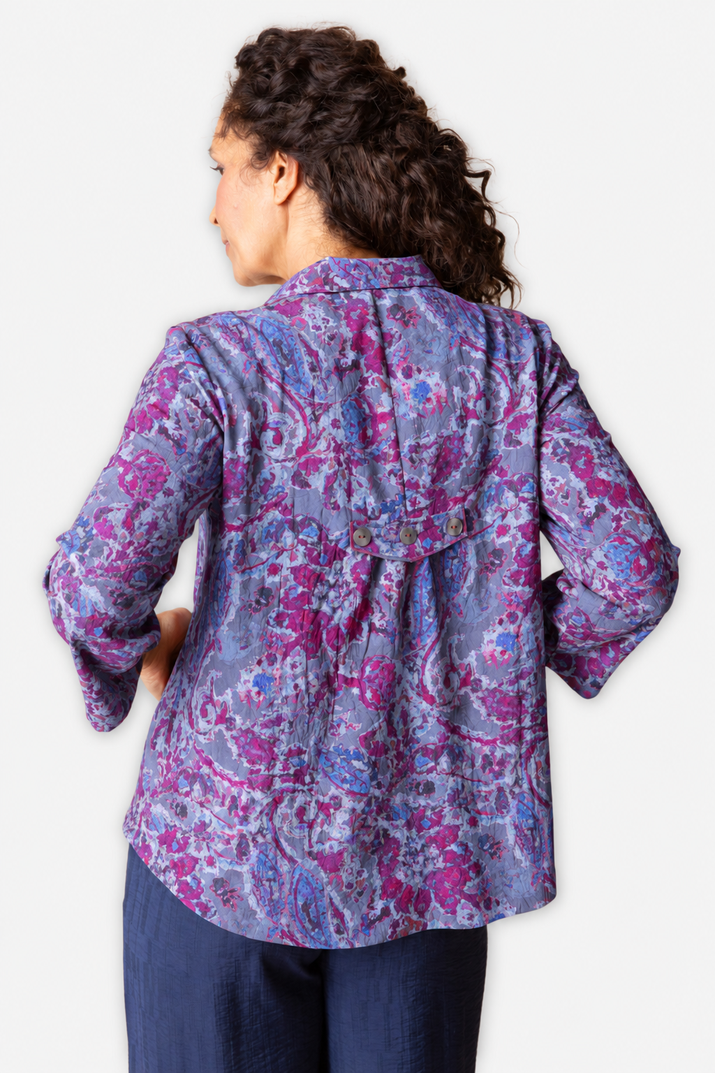 Pleat Back Jacket - Grape
