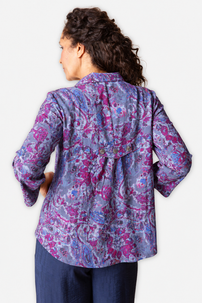Pleat Back Jacket - Grape