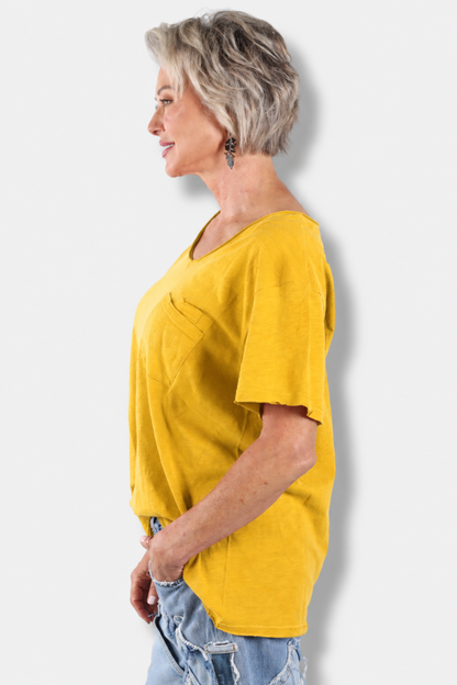 Moon Dance V-Neck Tee - Sun