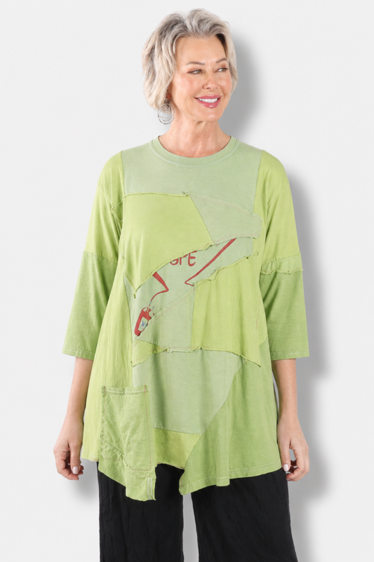 Triangle Tee - Lime Green #1