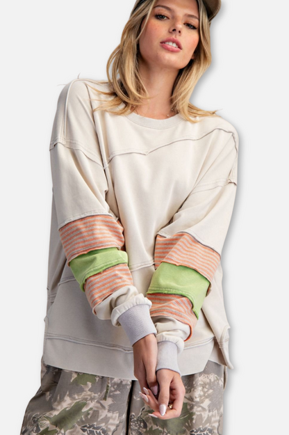 Terry Pullover - Khaki