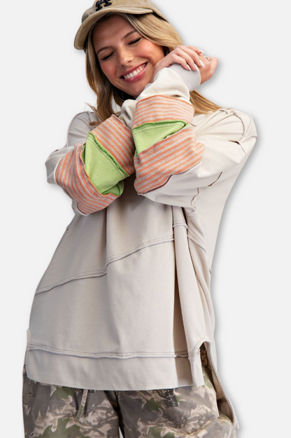 Terry Pullover - Khaki