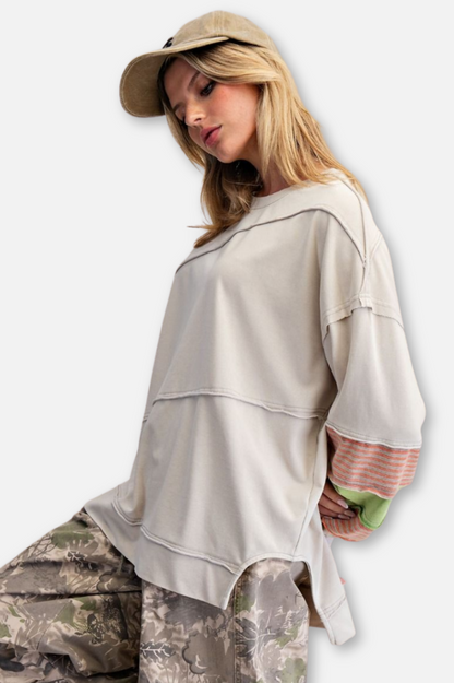 Terry Pullover - Khaki